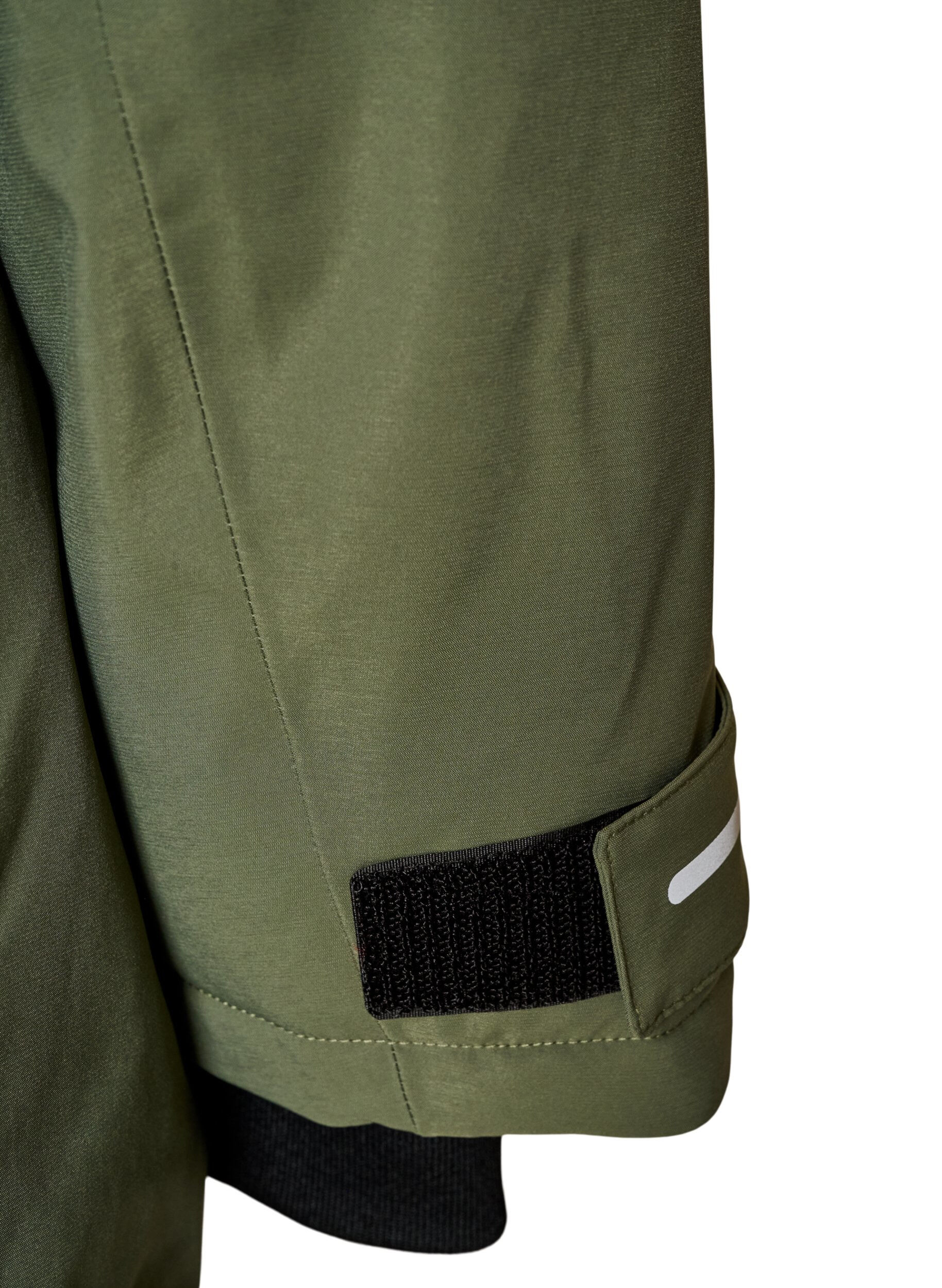 ZizziVandafvisende parka med h&aelig;tte og funktionelle detaljer, Gr&oslash;n, Packshot image number 4