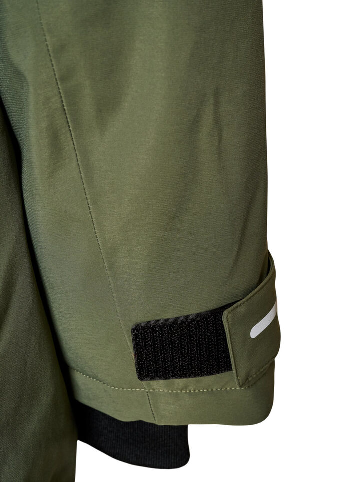 Vandafvisende parka med h&aelig;tte og funktionelle detaljer, Gr&oslash;n, Packshot image number 4