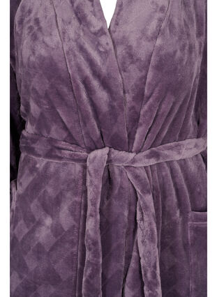 Lang morgenkåbe med lommer, Vintage Violet, Packshot image number 2