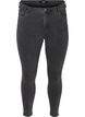 Cropped Amy jeans med lynl&aring;sdetalje, Gr&aring;, Packshot image number 0