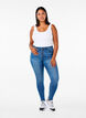 Ensfarvet basis top i bomuld, Hvid, Model image number 1