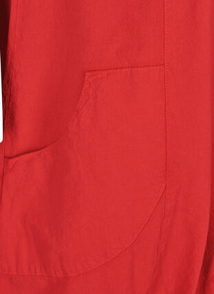 Kortærmet kjole i bomuld, Lipstick Red, Packshot image number 2