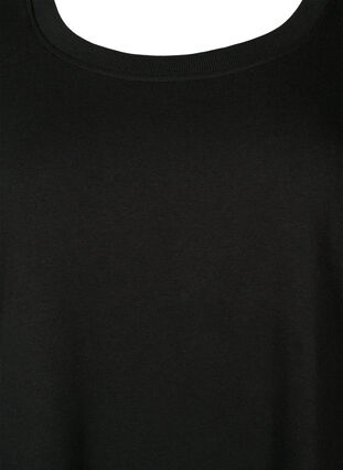 Kortærmet sweatkjole med lommer, Black, Packshot image number 2
