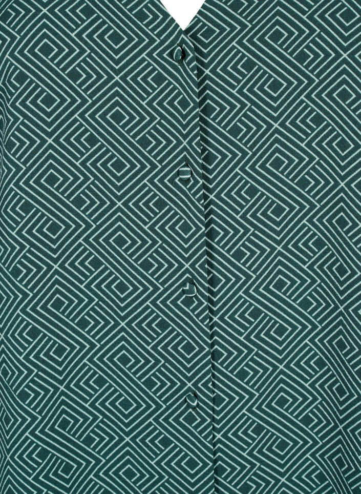 Skjortebluse med v-hals og print, Scarab Graphic AOP, Packshot image number 2