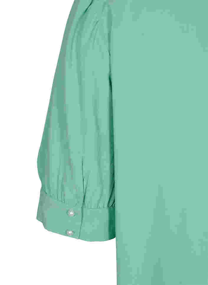 Bluse i viskose med a-shape, Dusty Jade Green, Packshot image number 2