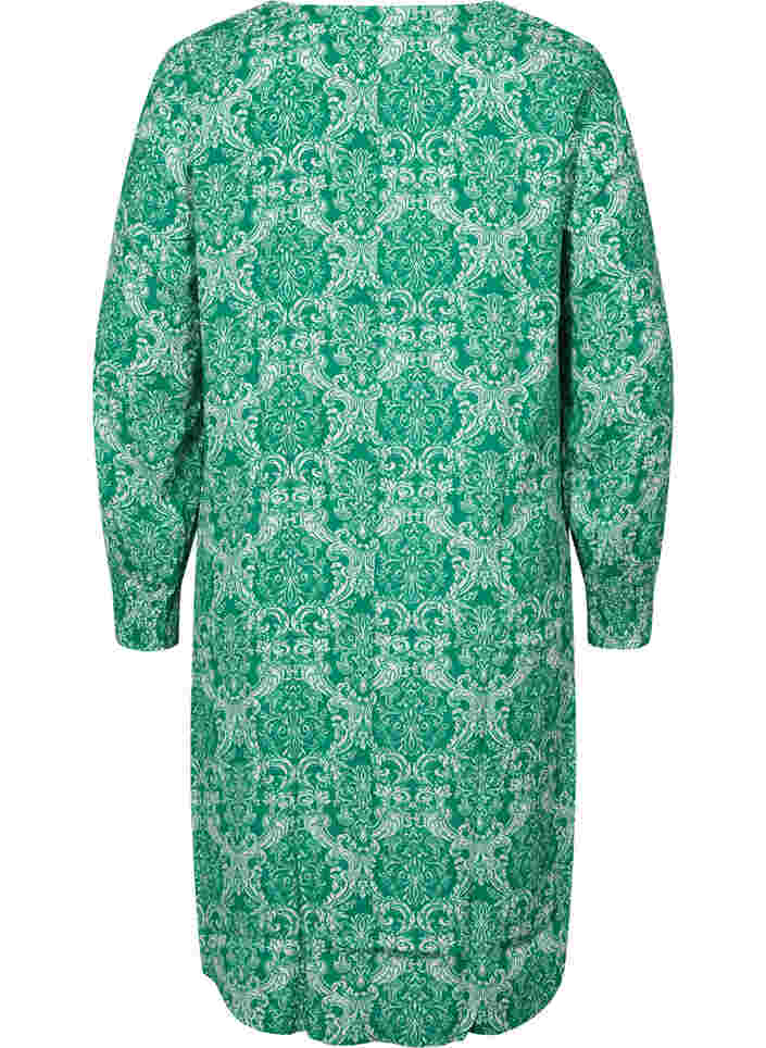 Printet kjole i viskose, Jolly Green Oriental, Packshot image number 1