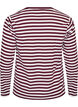 Lang&aelig;rmet natbluse i rib jersey med striber, R&oslash;d, Packshot image number 1