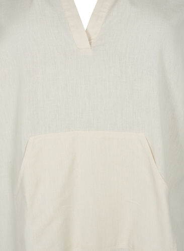 Kortærmet kjole med hætte, Sandshell, Packshot image number 2