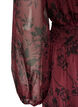 Maxikjole med blomsterprint og smock, M&oslash;rk Bordeaux, Packshot image number 3