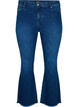 Ellen bootcut jeans med rå kant , Blue denim, Packshot image number 0