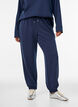 Sweatpants med h&oslash;j talje og bindeb&aring;nd, Bl&aring;, Model image number 2