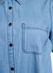 Denim skjortekjole med korte &aelig;rmer, Bl&aring;, Packshot image number 2