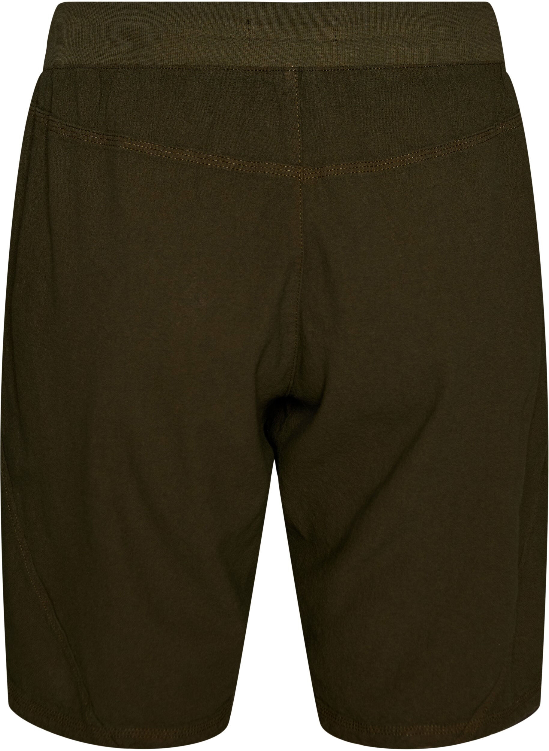 Zizzi L&oslash;se shorts i bomuld med lommer, Gr&oslash;n, Packshot image number 1