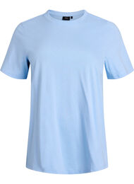 Basis t-shirt i bomuld med rund hals, Bl&aring;