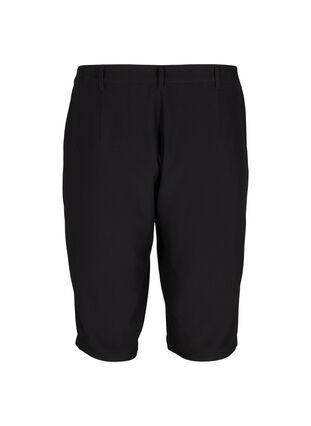Ensfarvede bermuda shorts, Black, Packshot image number 1