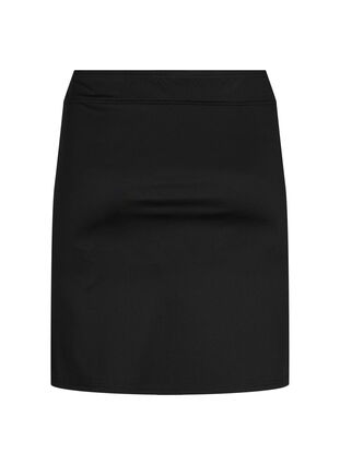 Tætsiddende nederdel med lynlås i siden, Black, Packshot image number 1