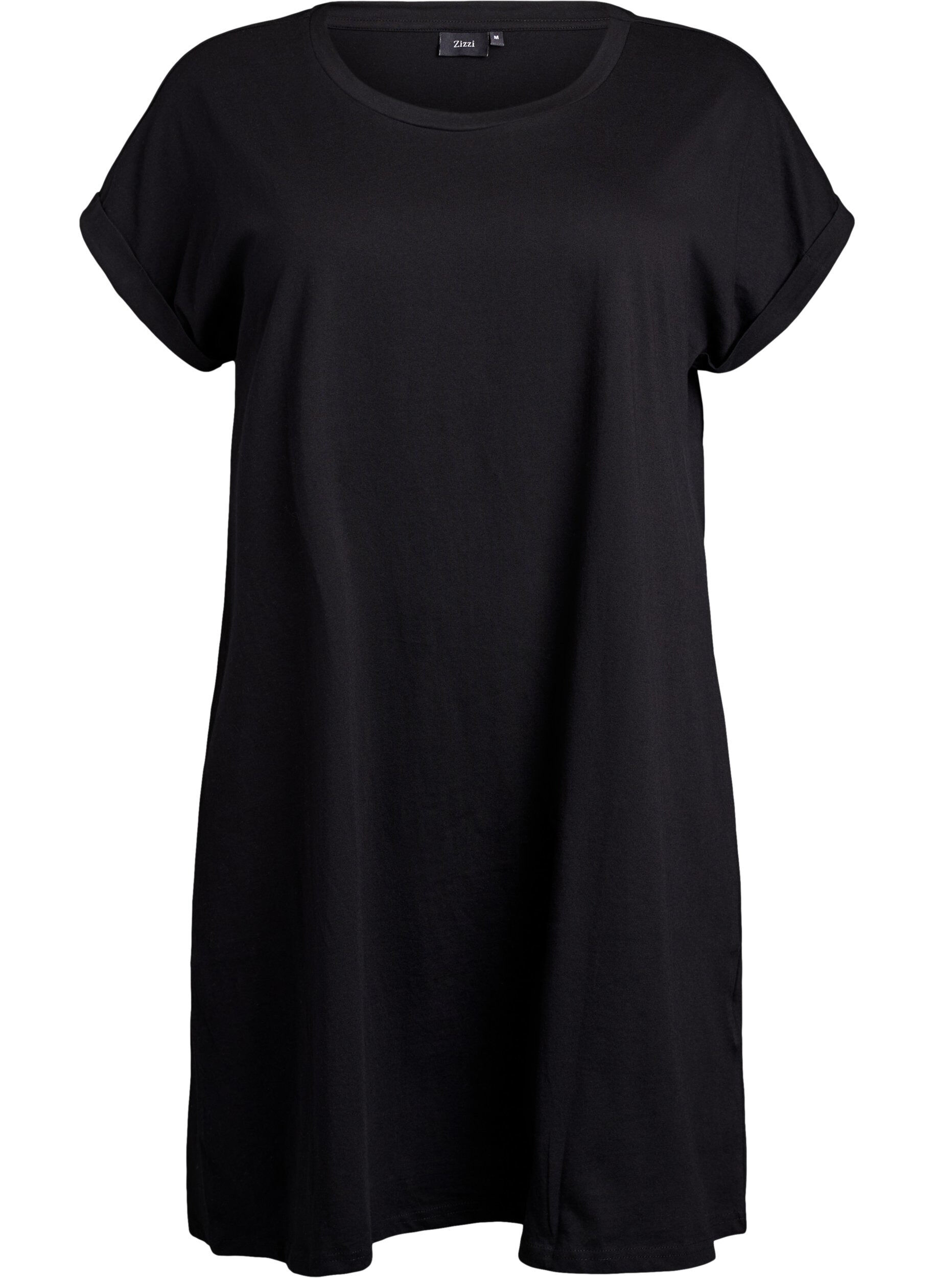 Zizzi2-pak t-shirt kjole med korte &aelig;rmer, R&oslash;d, Packshot image number 3