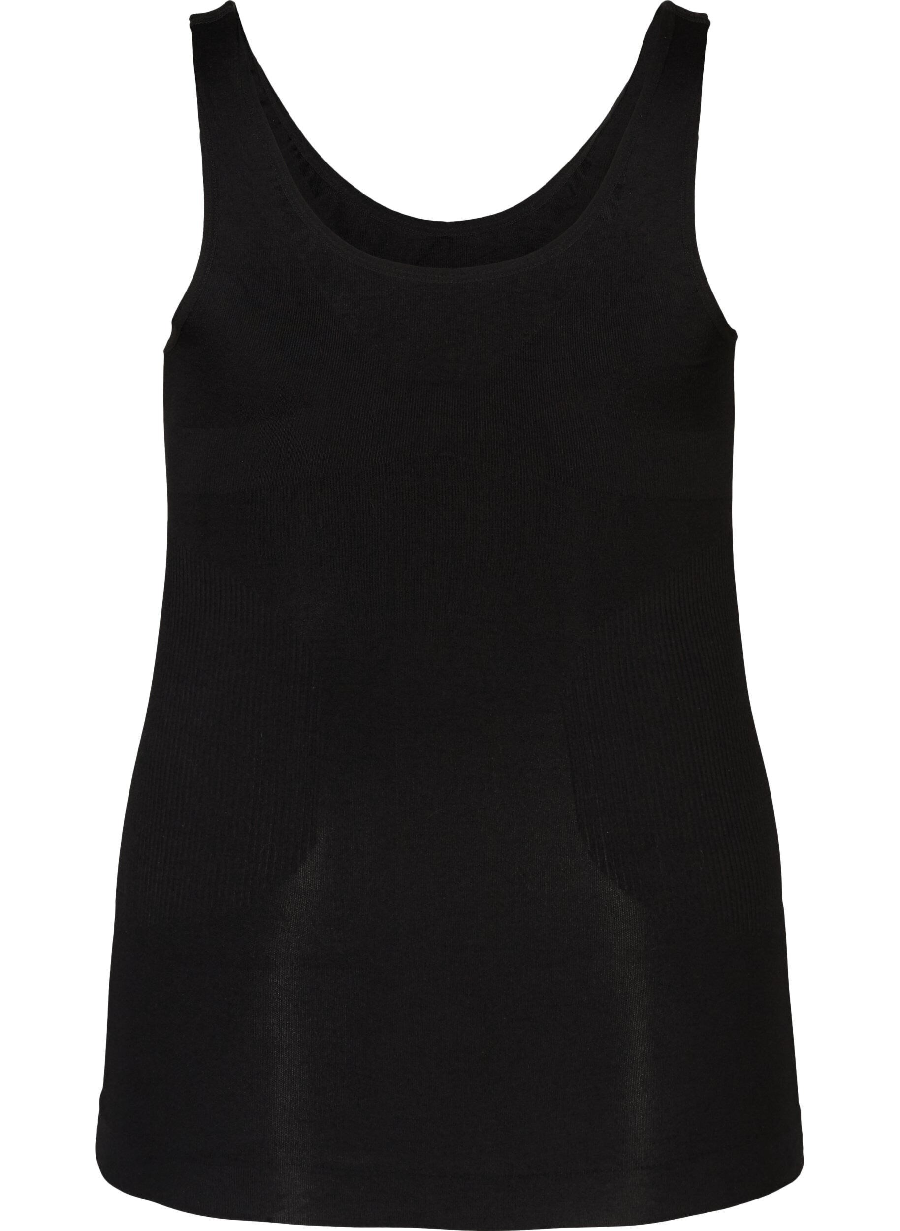 Zizzi Shapewear top med brede stropper, Sort, Packshot image number 1