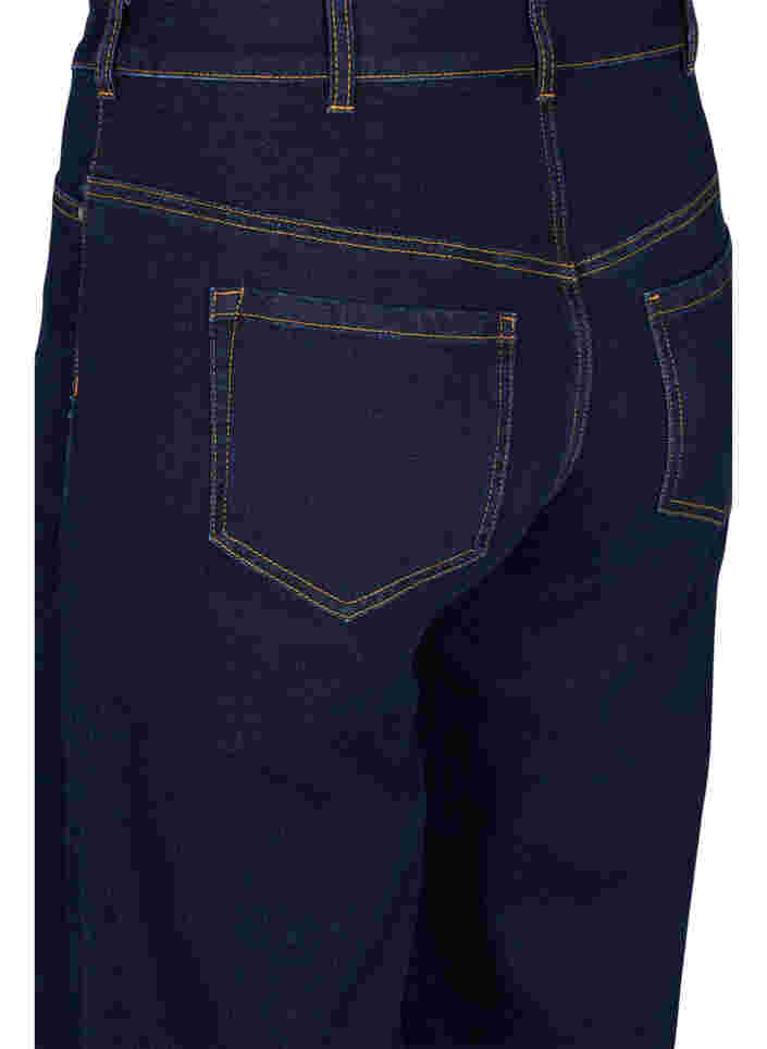 Cropped jeans med vidde, Unwashed, Packshot image number 3