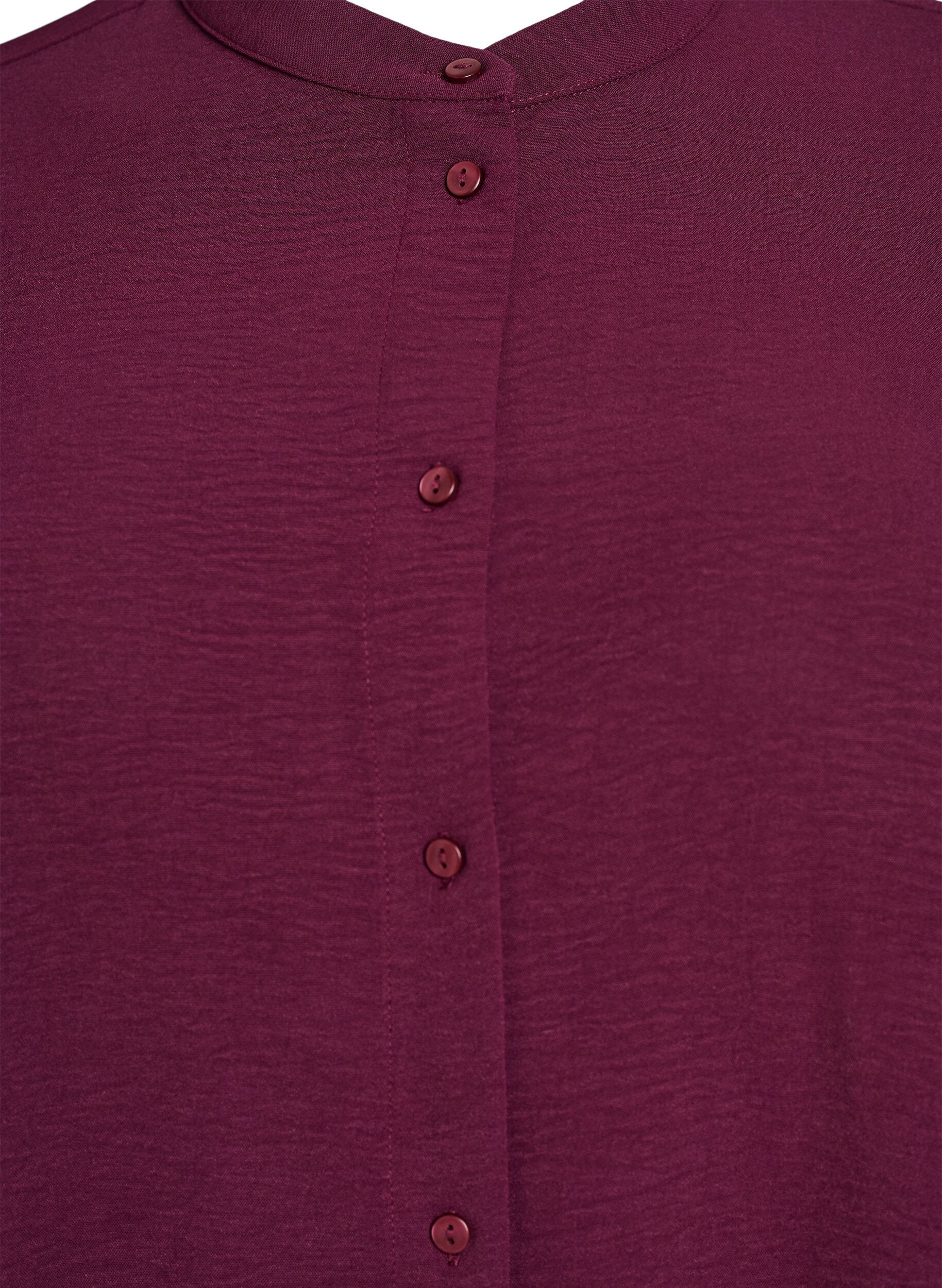 ZizziTunika med 3/4 &aelig;rmer, M&oslash;rk Bordeaux, Packshot image number 2