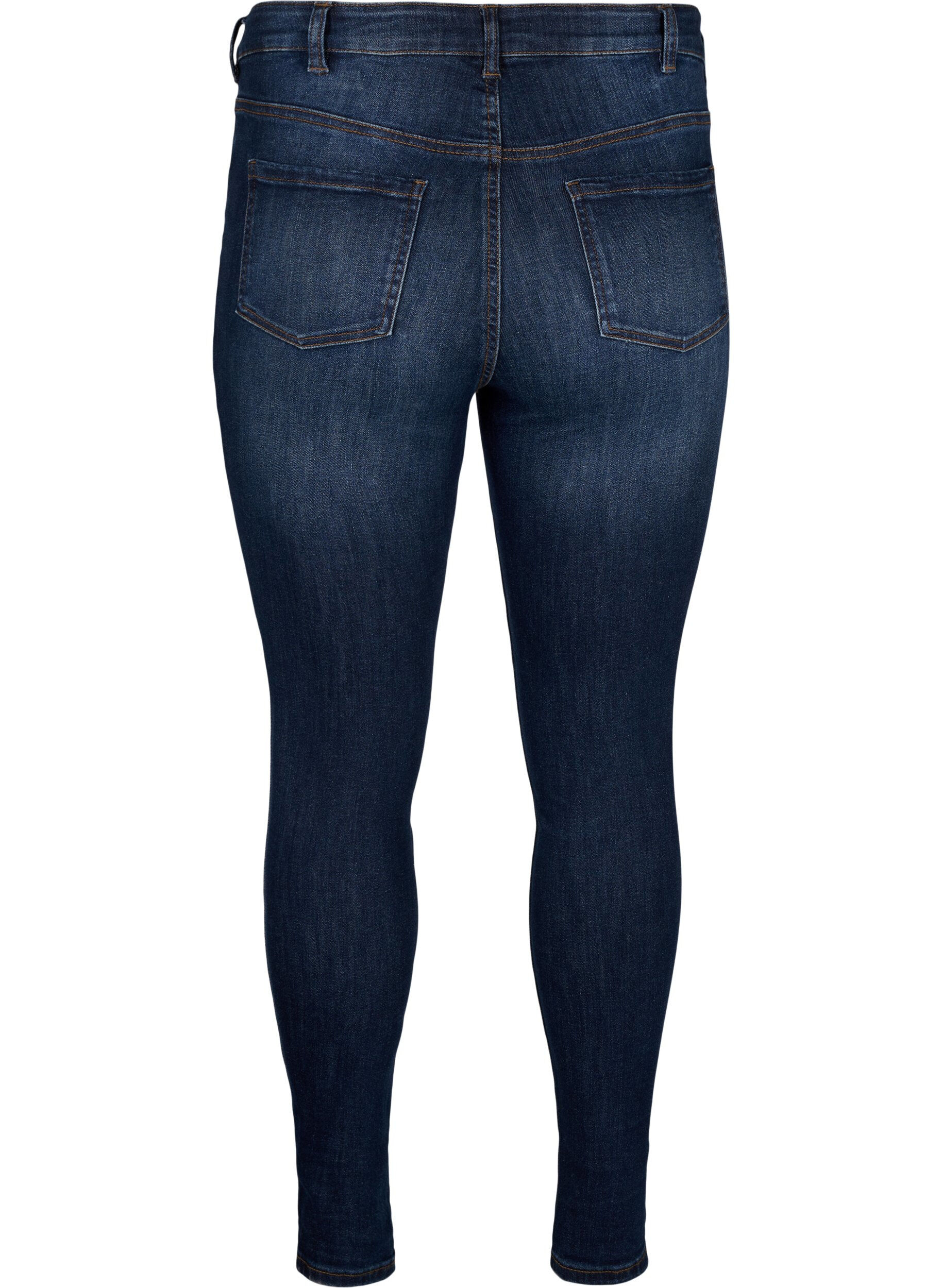 Zizzi Super slim jeans med h&oslash;j talje, Dark Blue, Packshot image number 1
