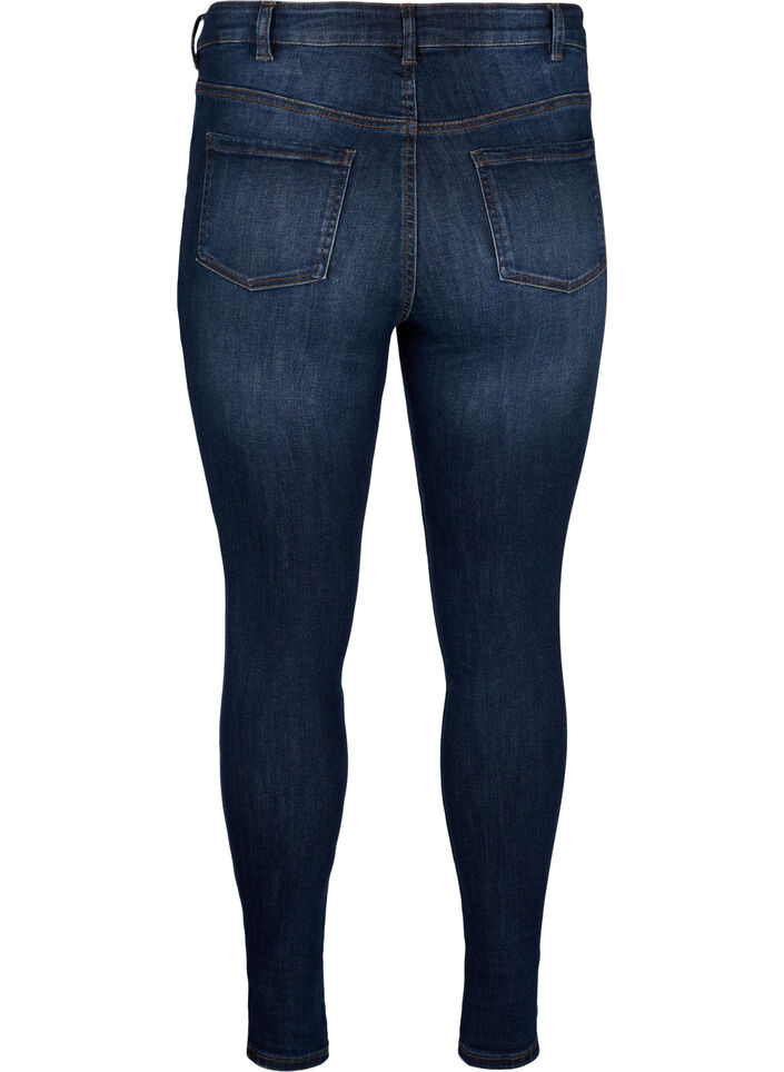Super slim jeans med h&oslash;j talje, Dark Blue, Packshot image number 1