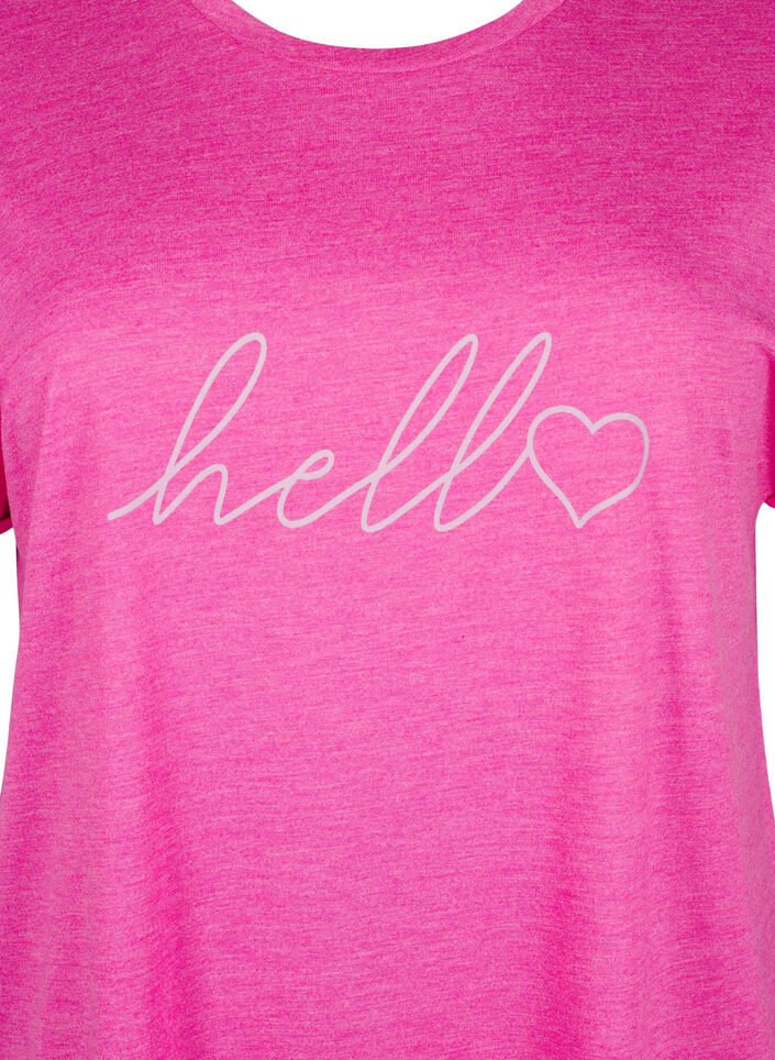 Kortærmet natkjole med tekstprint, 9990, Packshot image number 2