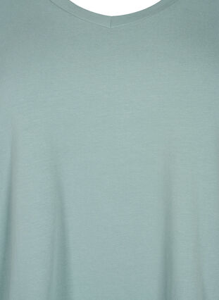 Ensfarvet basis t-shirt i bomuld, Chinois Green, Packshot image number 2