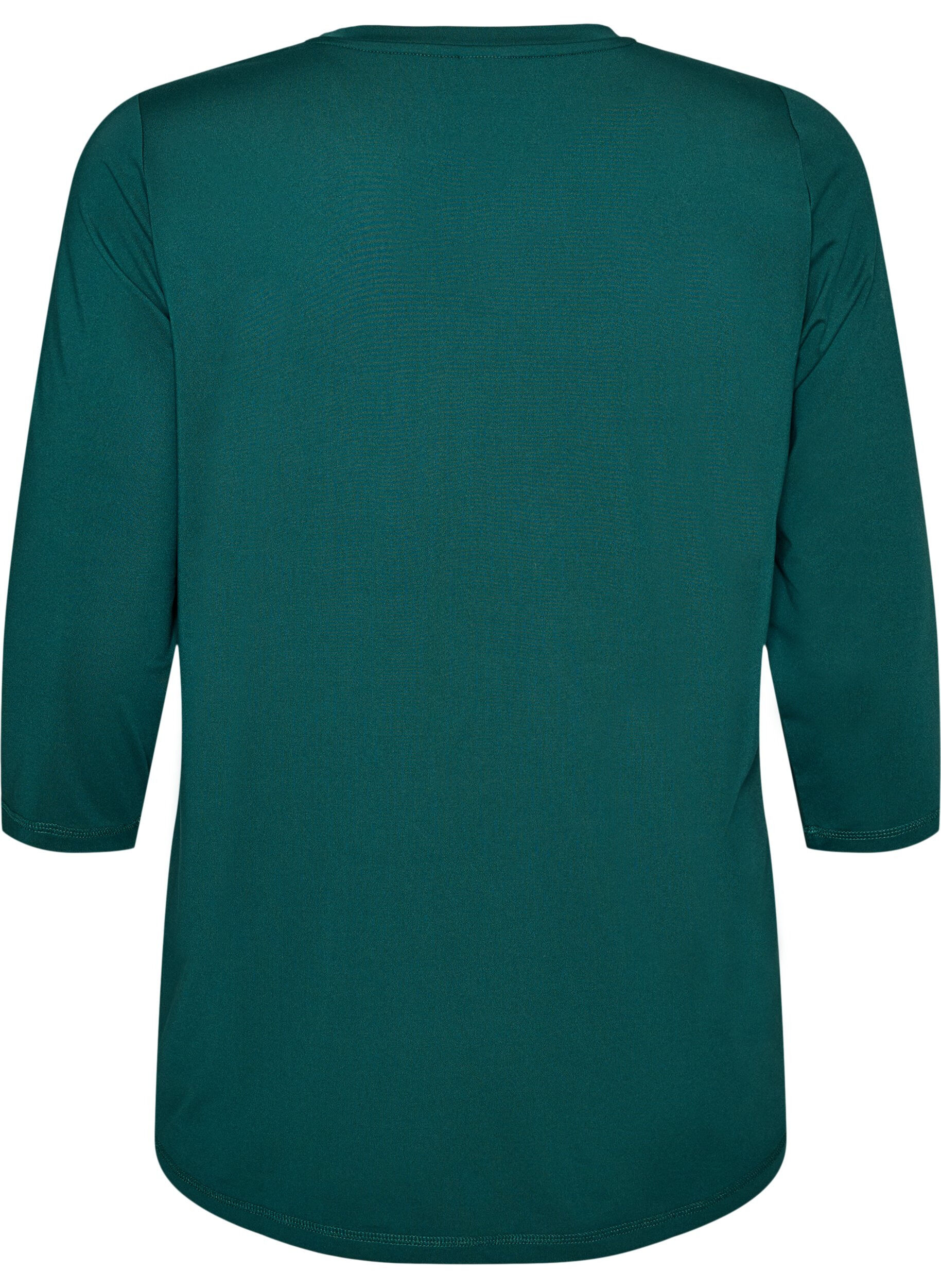 ZizziTr&aelig;ningsbluse med 3/4 &aelig;rmer, Gr&oslash;n, Packshot image number 1