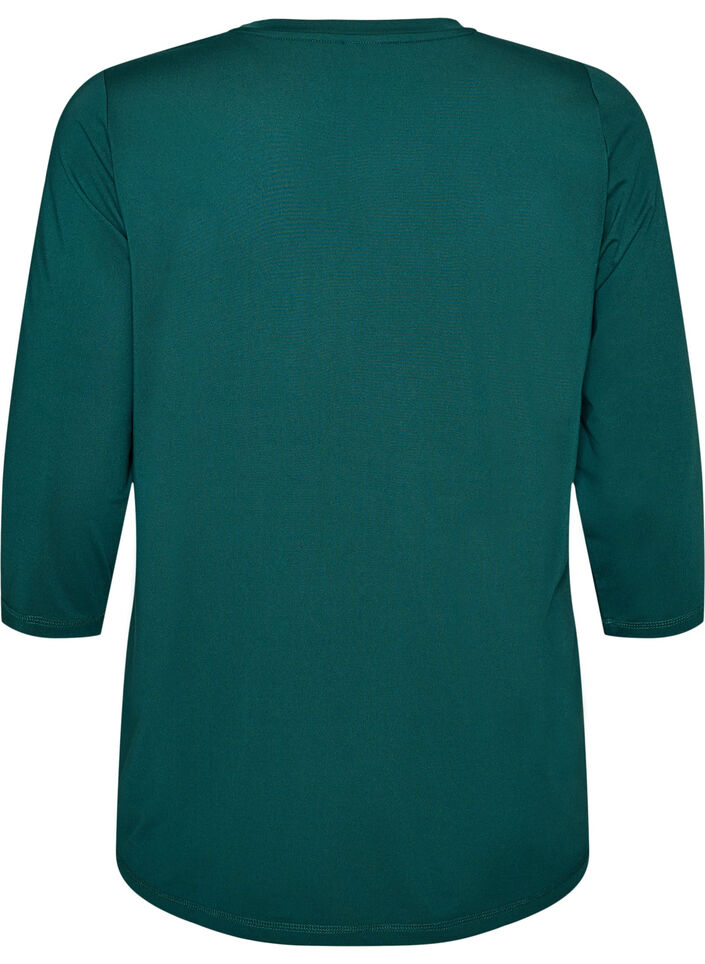 Tr&aelig;ningsbluse med 3/4 &aelig;rmer, Gr&oslash;n, Packshot image number 1