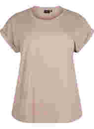 Kortærmet t-shirt i bomuldsblanding, Desert Khaki