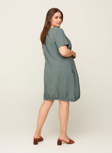 Kjole med lommer, Slate Gray, Model image number 1