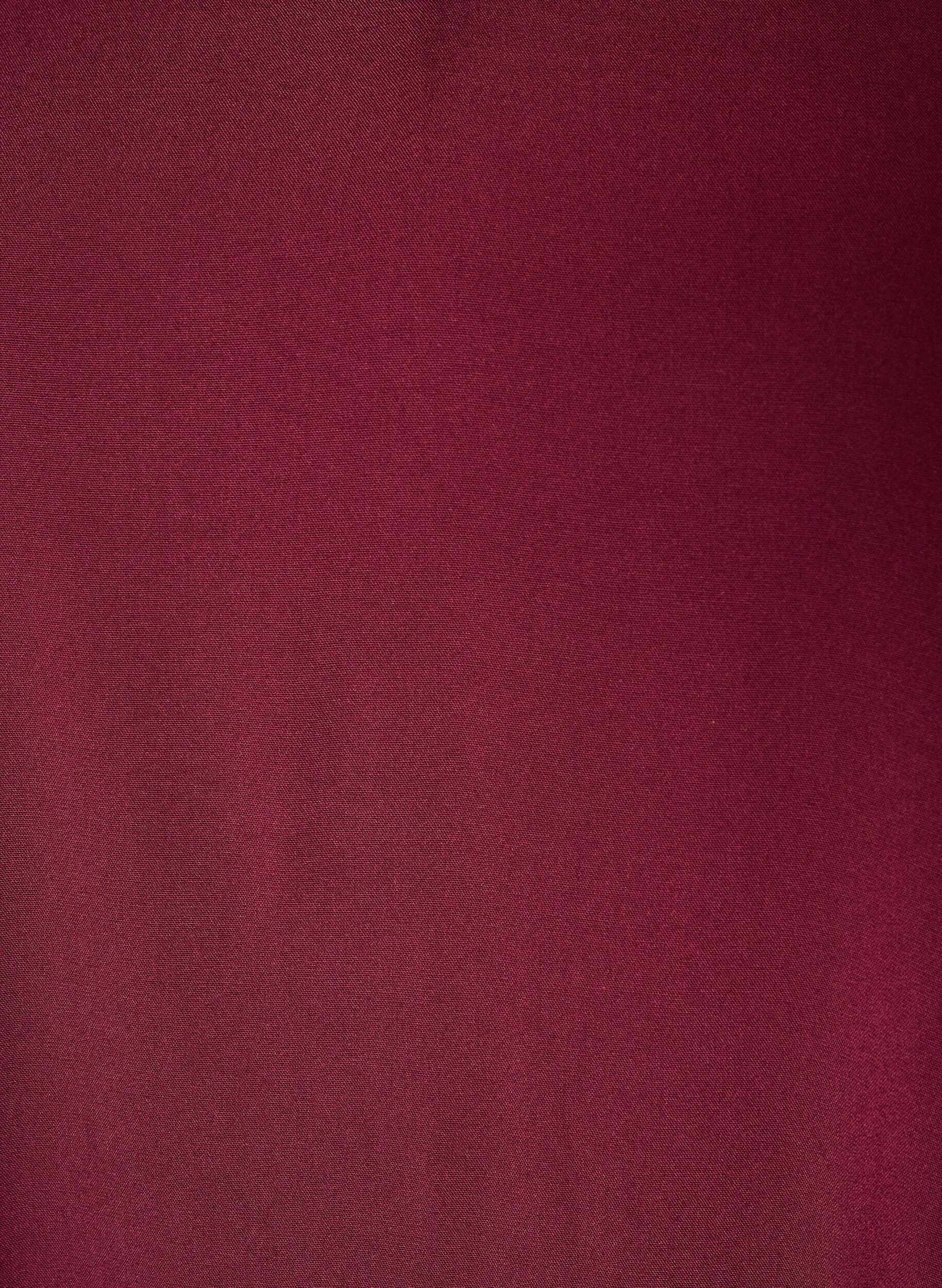 ZizziViskosebluse med V-hals og lange &aelig;rmer, R&oslash;d, Packshot image number 2