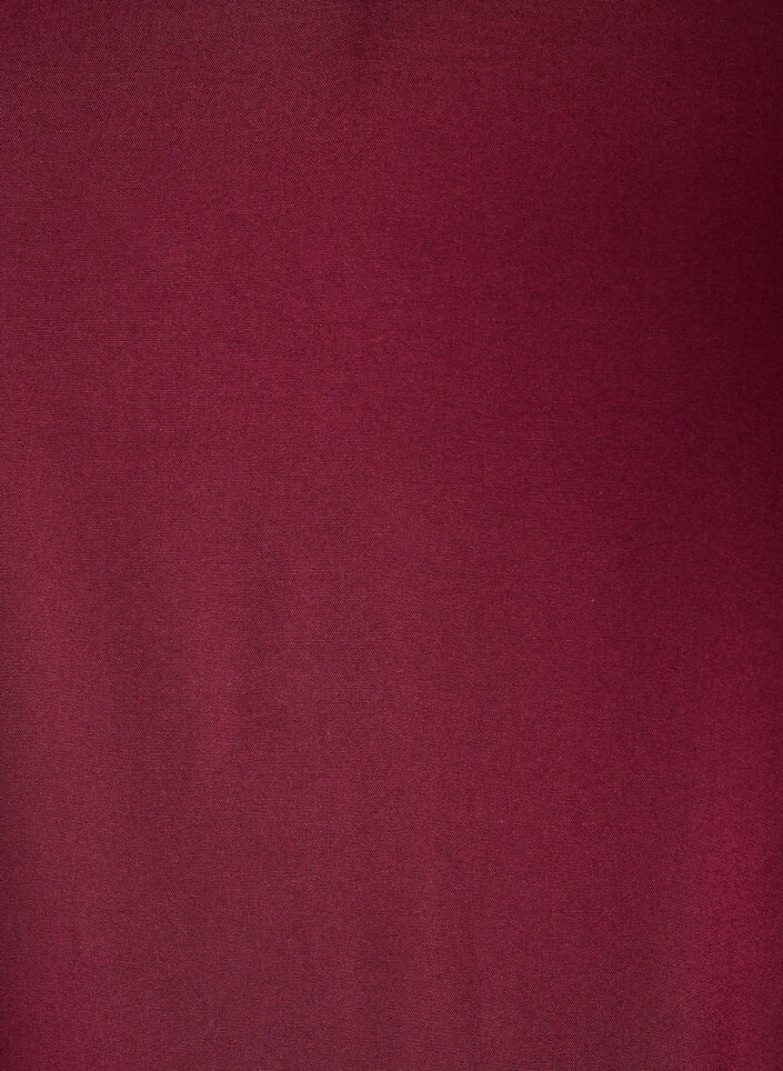 Viskosebluse med V-hals og lange &aelig;rmer, R&oslash;d, Packshot image number 2