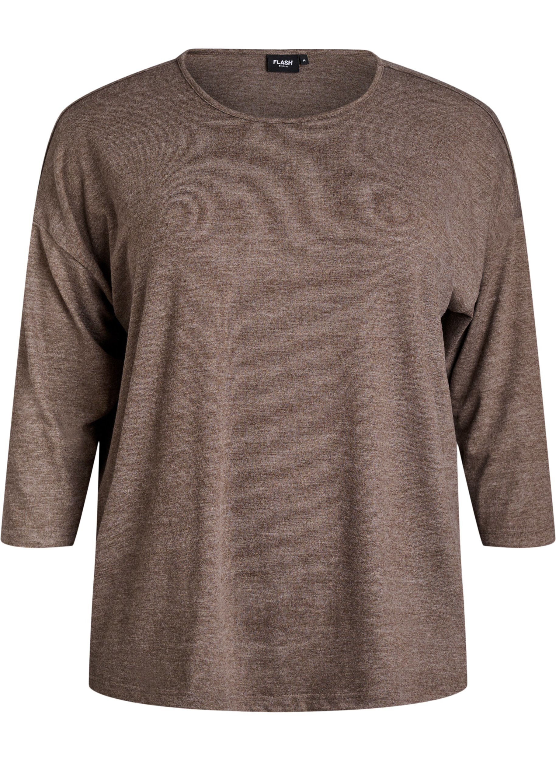 FLASH - Jerseybluse med 3/4 &aelig;rmer