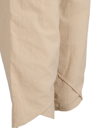 Cropped bukser i bomuld, Oxford Tan, Packshot image number 3