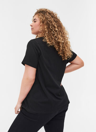 Økologisk bomulds t-shirt med tryk , Black You, Model image number 1