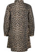 Langærmet denimkjole med leopardprint, Brown Leo AOP, Packshot image number 1