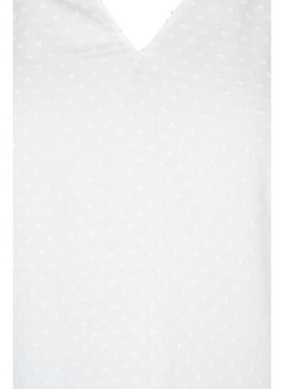 Langærmet bluse med smock- og flæsedetaljer, Bright White, Packshot image number 2