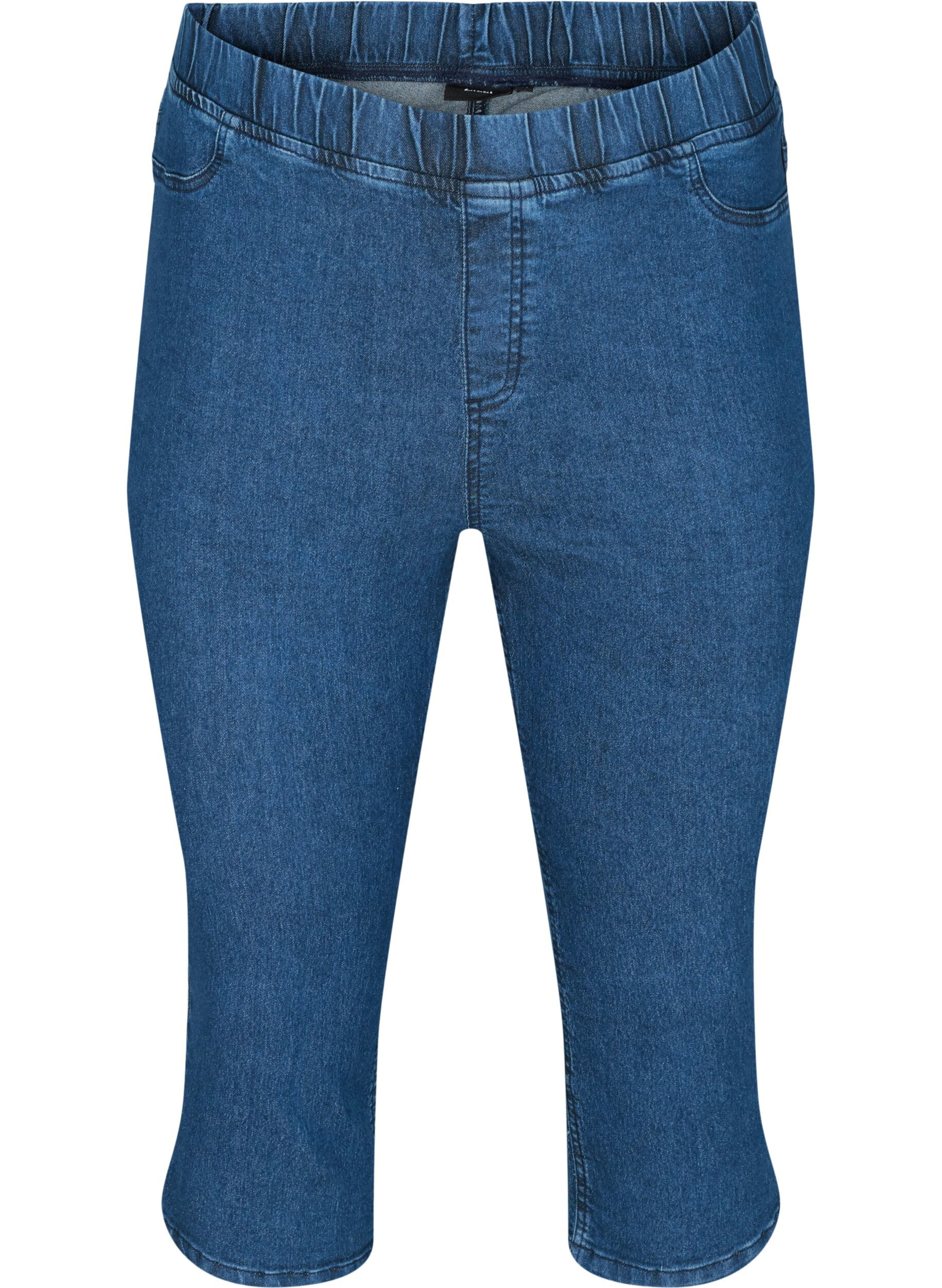 Zizzi Knickers i bomuldsmix, Dark blue denim, Packshot image number 0