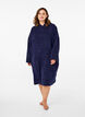 Frott&eacute; poncho med h&aelig;tte, Navy Blazer, Model image number 2