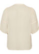 Bluse i b&aelig;k og b&oslash;lge med bindeb&aring;nd, Beige, Packshot image number 1