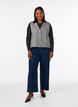 Meshbluse med lange &aelig;rmer, Sort, Model image number 1
