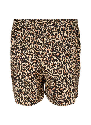 Viskose shorts med print og lommer, Leo AOP, Packshot image number 1