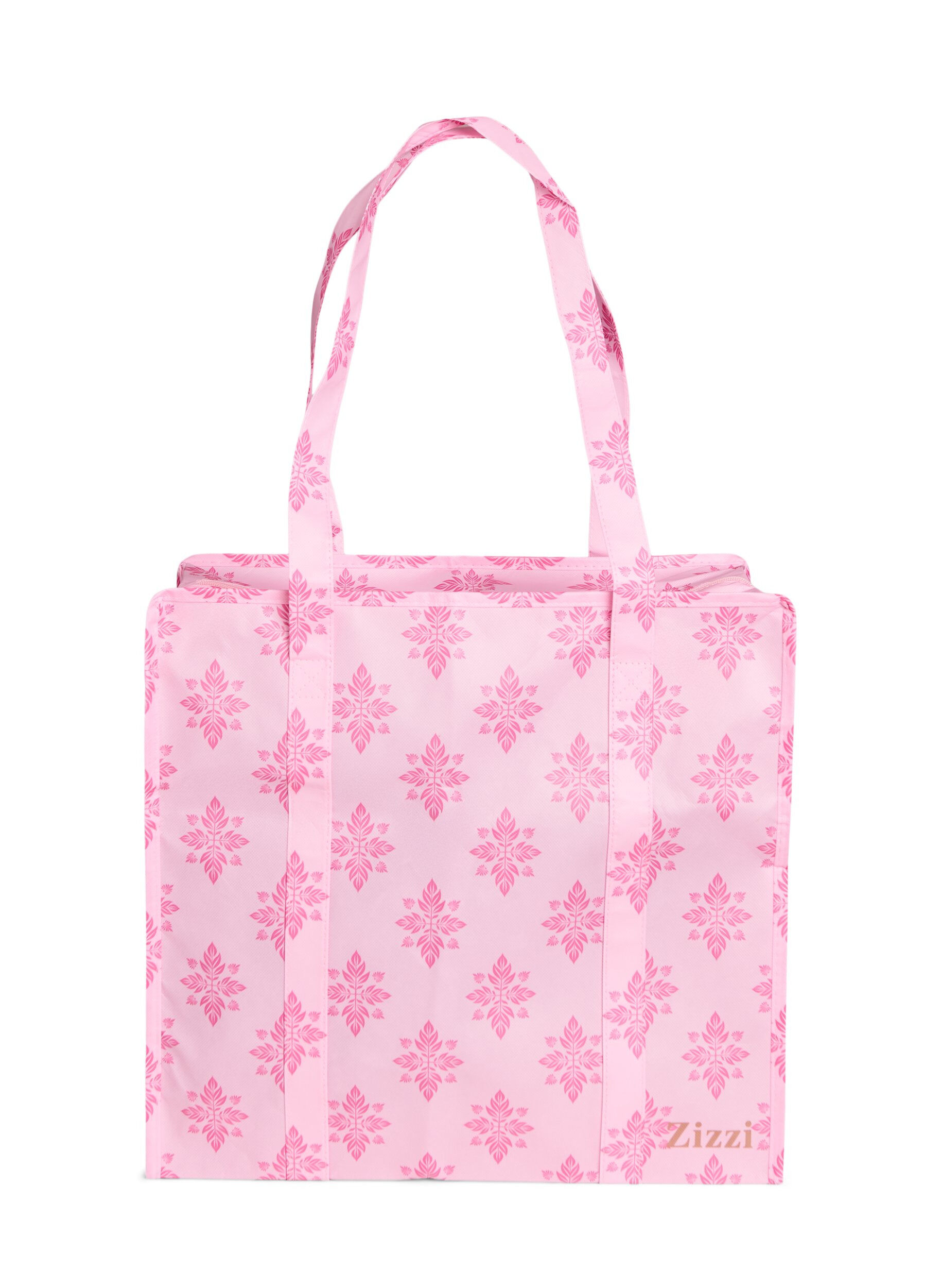ZizziShoppingbag med lynl&aring;s, Lyser&oslash;d, Packshot image number 0