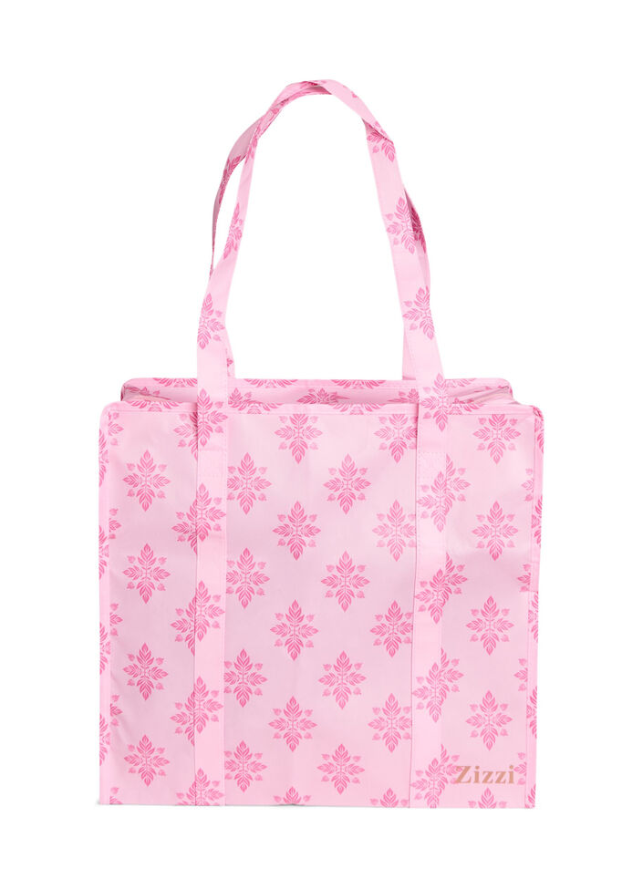 Shoppingbag med lynl&aring;s, Lyser&oslash;d, Packshot image number 0