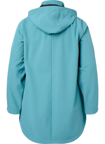 Softshell jakke med aftagelig hætte, Brittany Blue, Packshot image number 1