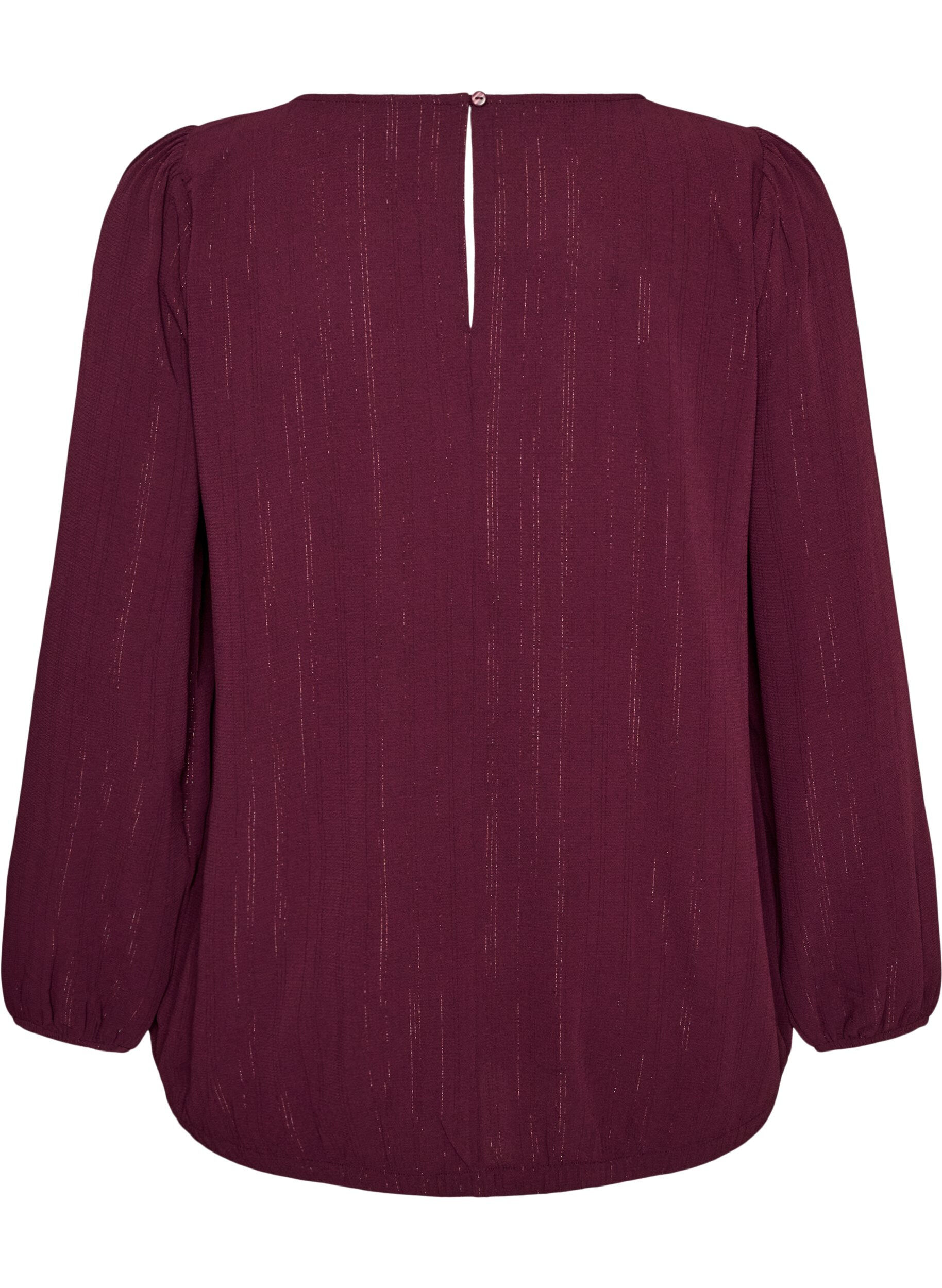 ZizziBluse med glimmer, R&oslash;d, Packshot image number 1
