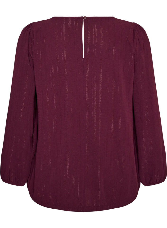 Bluse med glimmer, R&oslash;d, Packshot image number 1