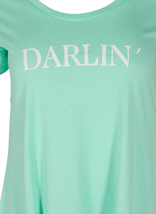 Kortærmet bomulds t-shirt med a-form, Cabbage DARLIN, Packshot image number 2